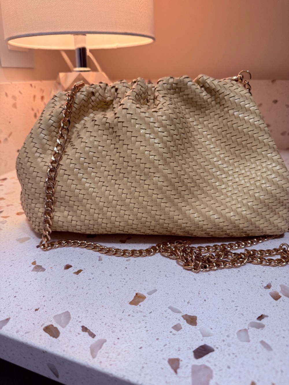Anthropologie butter yellow crossbody/clutch